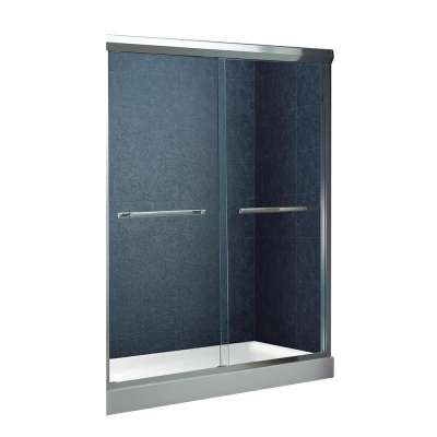 Tempered glass sliding enclosed portable simple shower cabin(KD6004)